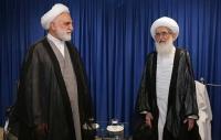 عیادت رئیس قوه قضائیه از آیت‌الله نوری همدانی