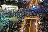 جمعیت معترضان ضدنتانیاهو در تل آویو به ۱۰۰ هزار نفر رسید