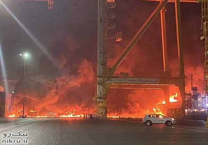 انفجار مهیب در بندر دبی زیر سایه اختلافات نفتی امارات با ریاض+فیلم