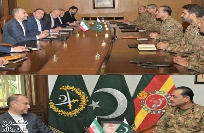 تاکید فرمانده ارتش پاکستان و امیرعبداللهیان بر تلاش‌های مشترک و هماهنگ علیه تروریسم
