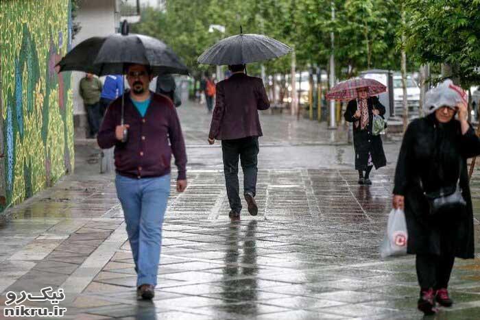 بارش باران و رعد و برق در مناطق غربی و مرکزی کشور